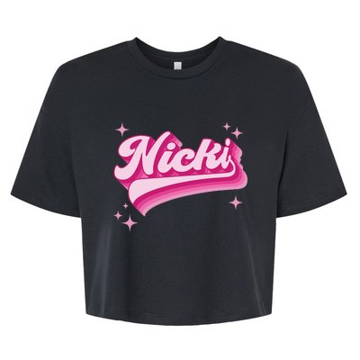 Cool Personalized Name Nicki Bella+Canvas Jersey Crop Tee