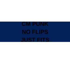 Cm Punk No Flips Just Fits Bumper Sticker