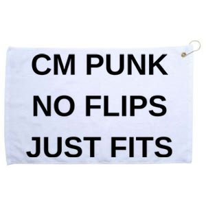 Cm Punk No Flips Just Fits Grommeted Golf Towel