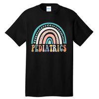 Christmas Pediatrics Nurse Pediatrician Peds Crew Flowers Tall T-Shirt