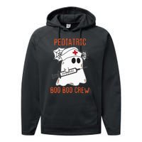 Cute Pediatric Nurse Halloween Ghost RN Boo Boo Crew Performance Fleece Hoodie