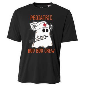 Cute Pediatric Nurse Halloween Ghost RN Boo Boo Crew Cooling Performance Crew T-Shirt