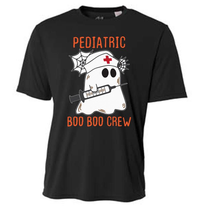 Cute Pediatric Nurse Halloween Ghost RN Boo Boo Crew Cooling Performance Crew T-Shirt