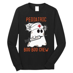 Cute Pediatric Nurse Halloween Ghost RN Boo Boo Crew Long Sleeve Shirt