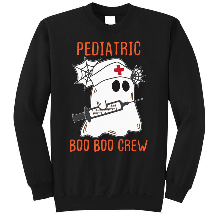 Cute Pediatric Nurse Halloween Ghost RN Boo Boo Crew Sweatshirt