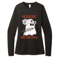 Cute Pediatric Nurse Halloween Ghost RN Boo Boo Crew Womens CVC Long Sleeve Shirt