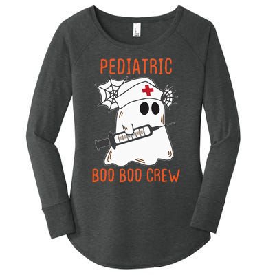 Cute Pediatric Nurse Halloween Ghost RN Boo Boo Crew Women's Perfect Tri Tunic Long Sleeve Shirt