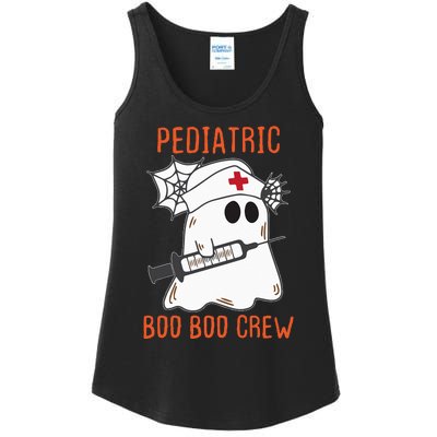 Cute Pediatric Nurse Halloween Ghost RN Boo Boo Crew Ladies Essential Tank