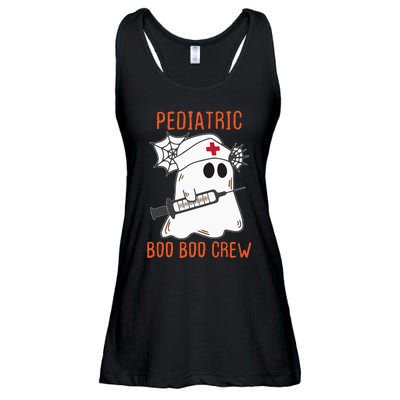 Cute Pediatric Nurse Halloween Ghost RN Boo Boo Crew Ladies Essential Flowy Tank