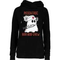 Cute Pediatric Nurse Halloween Ghost RN Boo Boo Crew Womens Funnel Neck Pullover Hood