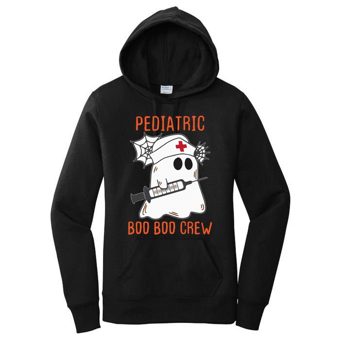 Cute Pediatric Nurse Halloween Ghost RN Boo Boo Crew Women's Pullover Hoodie