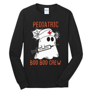 Cute Pediatric Nurse Halloween Ghost RN Boo Boo Crew Tall Long Sleeve T-Shirt