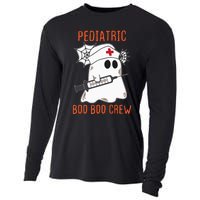 Cute Pediatric Nurse Halloween Ghost RN Boo Boo Crew Cooling Performance Long Sleeve Crew