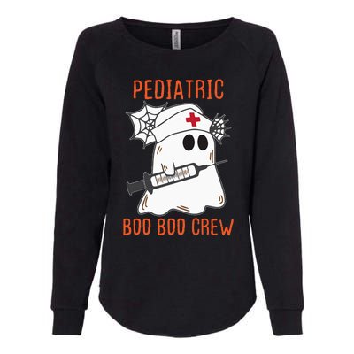 Cute Pediatric Nurse Halloween Ghost RN Boo Boo Crew Womens California Wash Sweatshirt