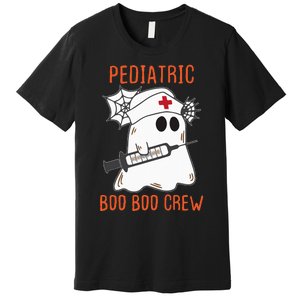 Cute Pediatric Nurse Halloween Ghost RN Boo Boo Crew Premium T-Shirt