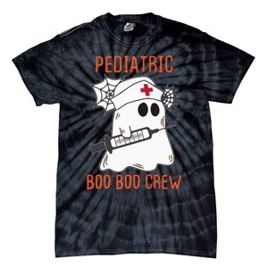 Cute Pediatric Nurse Halloween Ghost RN Boo Boo Crew Tie-Dye T-Shirt