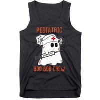 Cute Pediatric Nurse Halloween Ghost RN Boo Boo Crew Tank Top