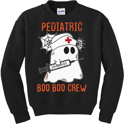 Cute Pediatric Nurse Halloween Ghost RN Boo Boo Crew Kids Sweatshirt