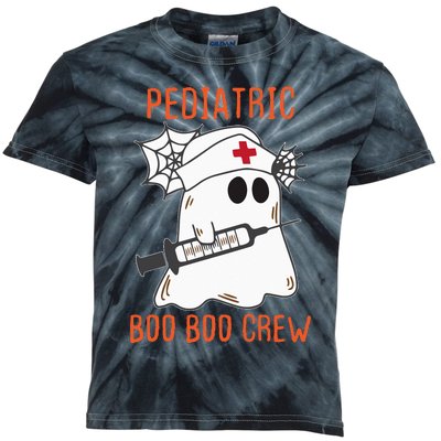 Cute Pediatric Nurse Halloween Ghost RN Boo Boo Crew Kids Tie-Dye T-Shirt