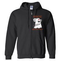 Cute Pediatric Nurse Halloween Ghost RN Boo Boo Crew Full Zip Hoodie