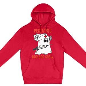 Cute Pediatric Nurse Halloween Ghost RN Boo Boo Crew Premium Pullover Hoodie