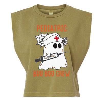 Cute Pediatric Nurse Halloween Ghost RN Boo Boo Crew Garment-Dyed Women's Muscle Tee