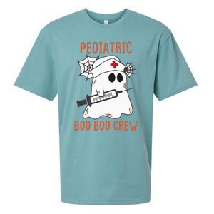 Cute Pediatric Nurse Halloween Ghost RN Boo Boo Crew Sueded Cloud Jersey T-Shirt