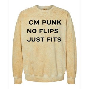 Cm Punk No Flips Just Fits Colorblast Crewneck Sweatshirt