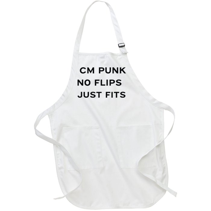 Cm Punk No Flips Just Fits Full-Length Apron With Pockets