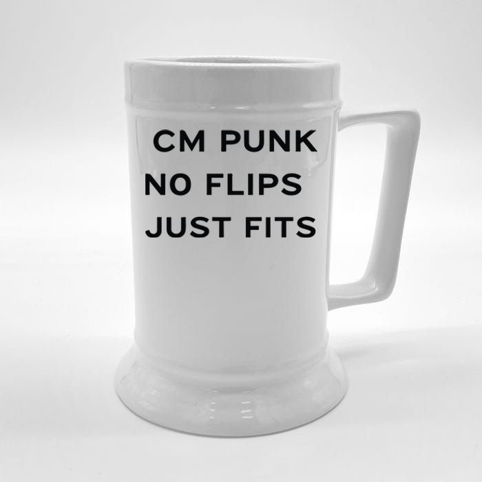 Cm Punk No Flips Just Fits Beer Stein