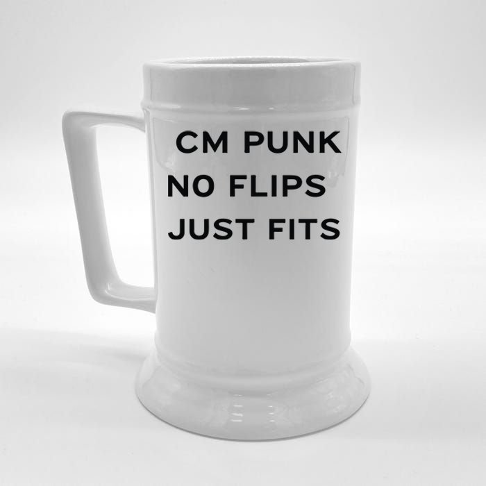 Cm Punk No Flips Just Fits Beer Stein