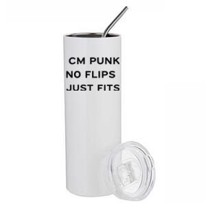 Cm Punk No Flips Just Fits Stainless Steel Tumbler