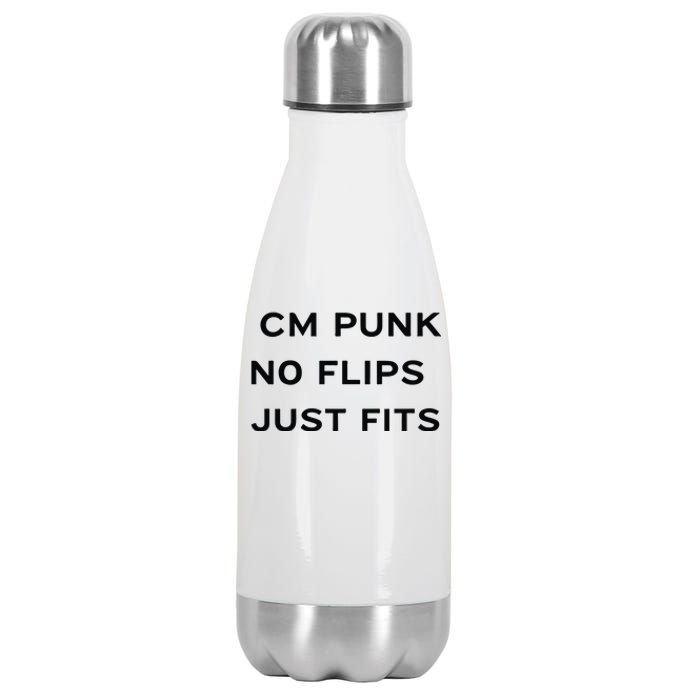 Cm Punk No Flips Just Fits Stainless Steel Insulated Water Bottle