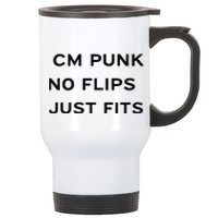 Cm Punk No Flips Just Fits Stainless Steel Travel Mug