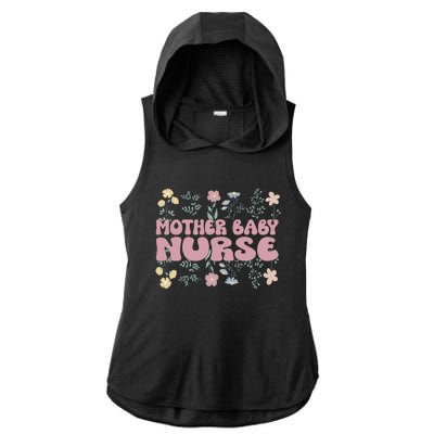 Cute Postpartum Nursing For A Groovy Motherbaby Nurse Ladies PosiCharge Tri-Blend Wicking Draft Hoodie Tank