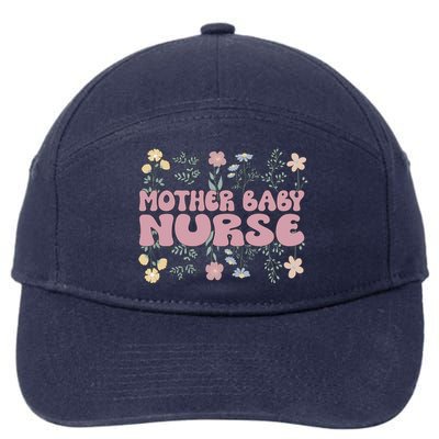 Cute Postpartum Nursing For A Groovy Motherbaby Nurse 7-Panel Snapback Hat