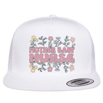 Cute Postpartum Nursing For A Groovy Motherbaby Nurse Flat Bill Trucker Hat