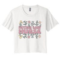 Cute Postpartum Nursing For A Groovy Motherbaby Nurse Women's Crop Top Tee