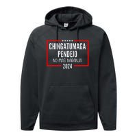 Chingatumaga Pendejo No Mas Naranja 2024 Funny Anti Trump Performance Fleece Hoodie