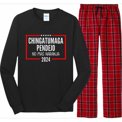 Chingatumaga Pendejo No Mas Naranja 2024 Funny Anti Trump Long Sleeve Pajama Set