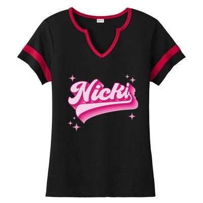 Cool Personalized Name Nicki Ladies Halftime Notch Neck Tee