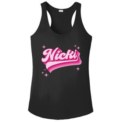 Cool Personalized Name Nicki Ladies PosiCharge Competitor Racerback Tank