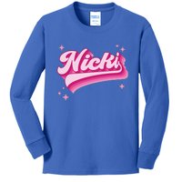 Cool Personalized Name Nicki Kids Long Sleeve Shirt