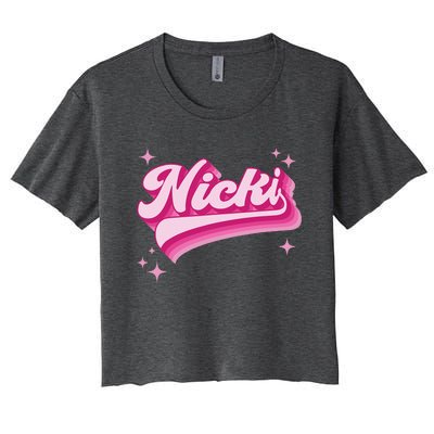 Cool Personalized Name Nicki Women's Crop Top Tee