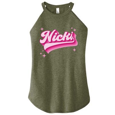 Cool Personalized Name Nicki Women’s Perfect Tri Rocker Tank