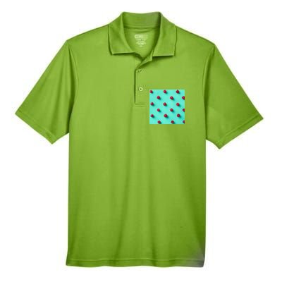 Colorful pattern of raspberries Men's Origin Performance Pique Polo