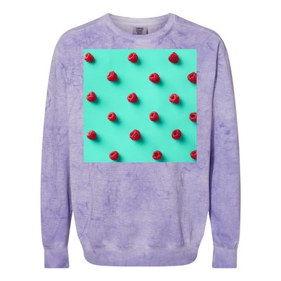 Colorful pattern of raspberries Colorblast Crewneck Sweatshirt