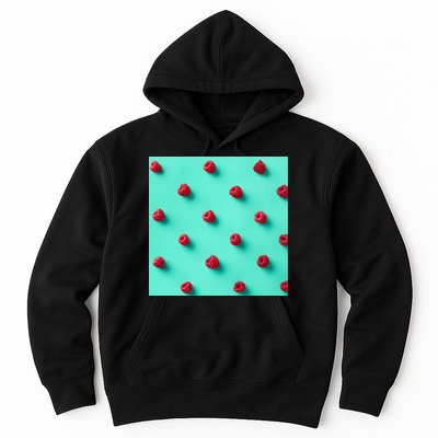 Colorful pattern of raspberries Hoodie