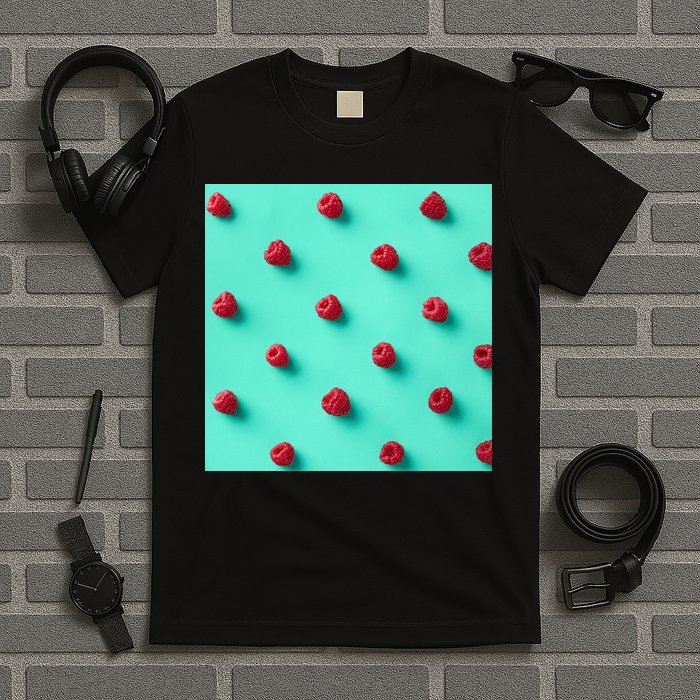Colorful pattern of raspberries T-Shirt