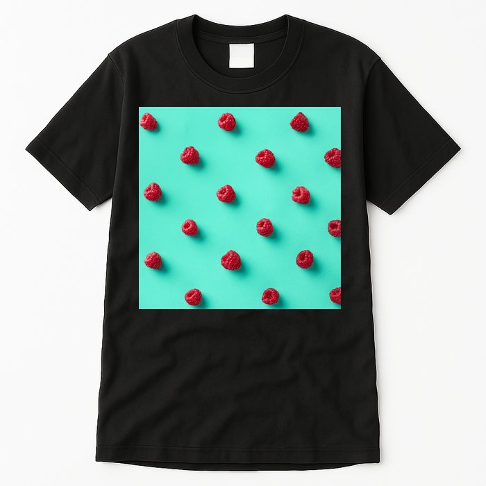 Colorful pattern of raspberries Tall T-Shirt